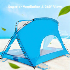 Etto beach tent UPF 50+ protection blocks sun, keeping skin safer