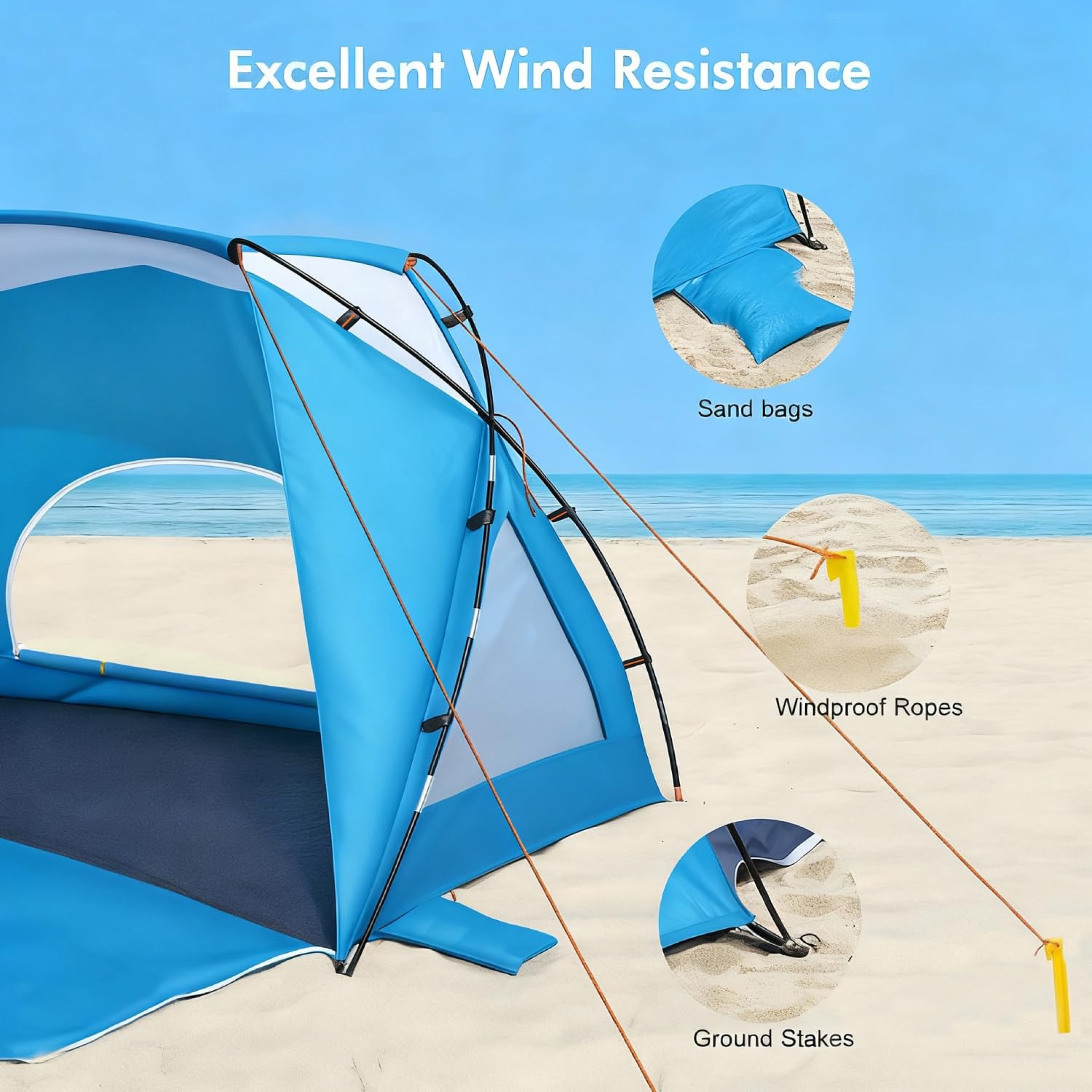 Etto Beach Tent used for picnics and lakeside shade scenarios