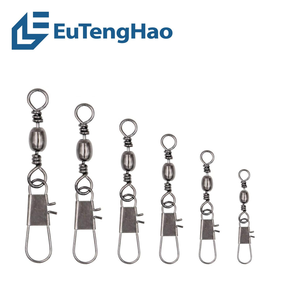 EuTengHao size #12 barrel swivel with safety snap, 50pcs