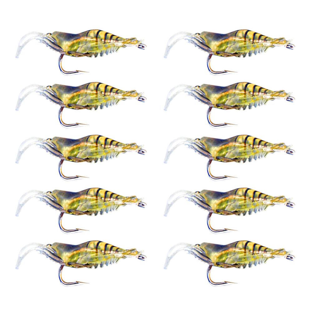 Eujgoov PVC shrimp lure pack, soft and buoyant for versatile fishing setups