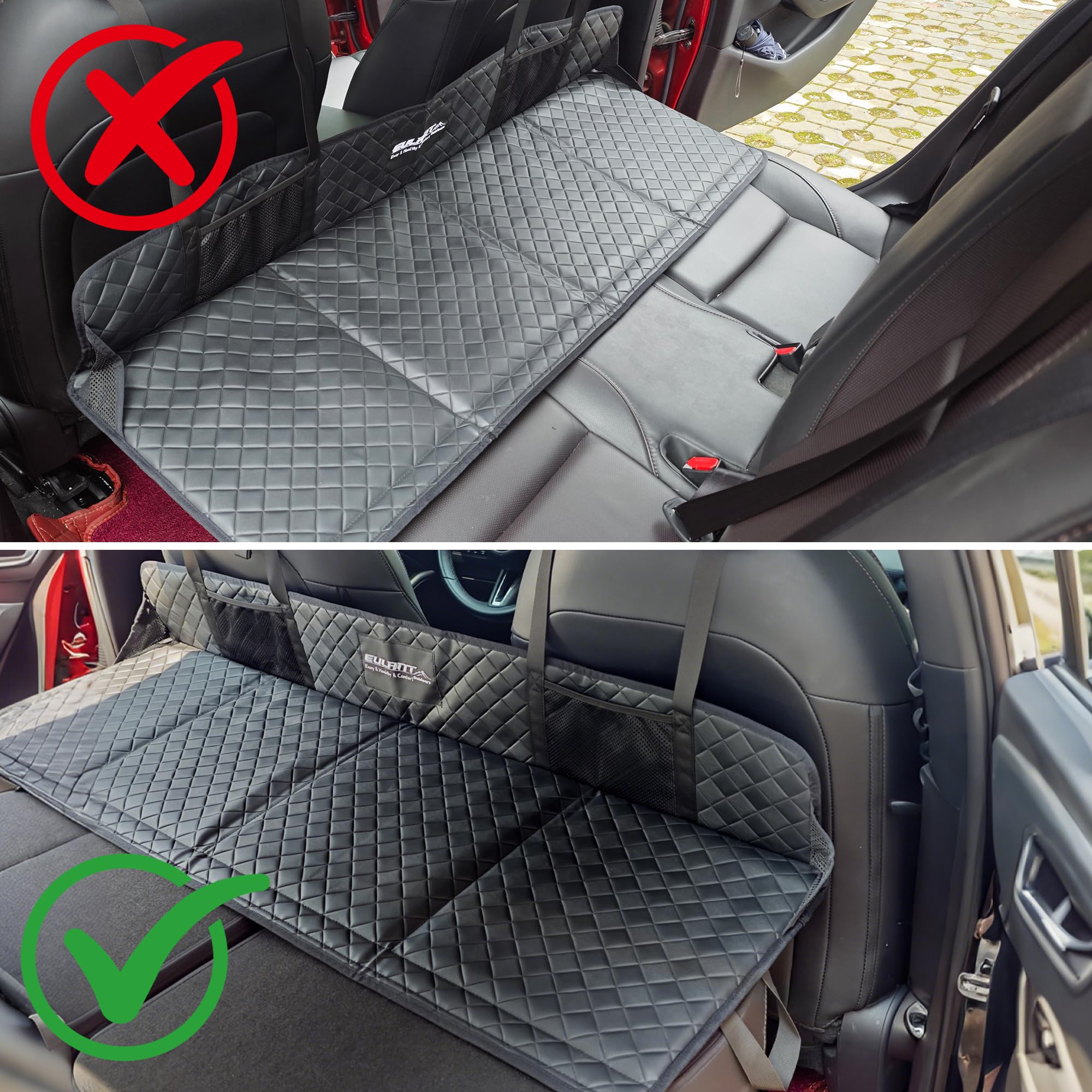 EULANT easy-install velcro and buckles simplify securing the mattress.