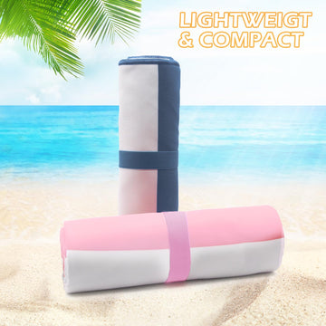 Eunzel towel outdoors at poolside, ideal for sports and yoga.