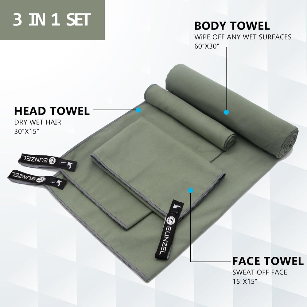 Eunzel quick-dry towel large ideal for shower, beach, and pool drying