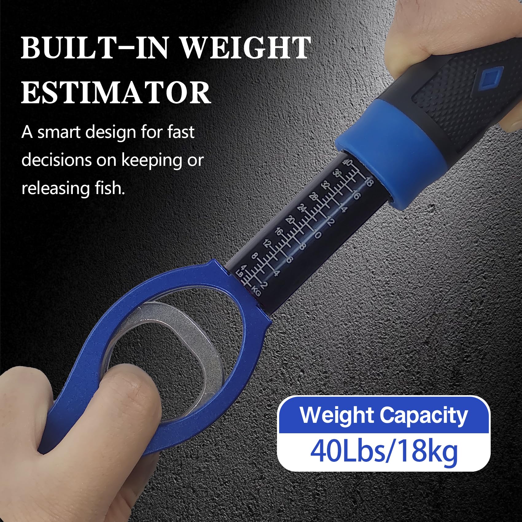 Built-in weight estimation end-cap scale on the handle
