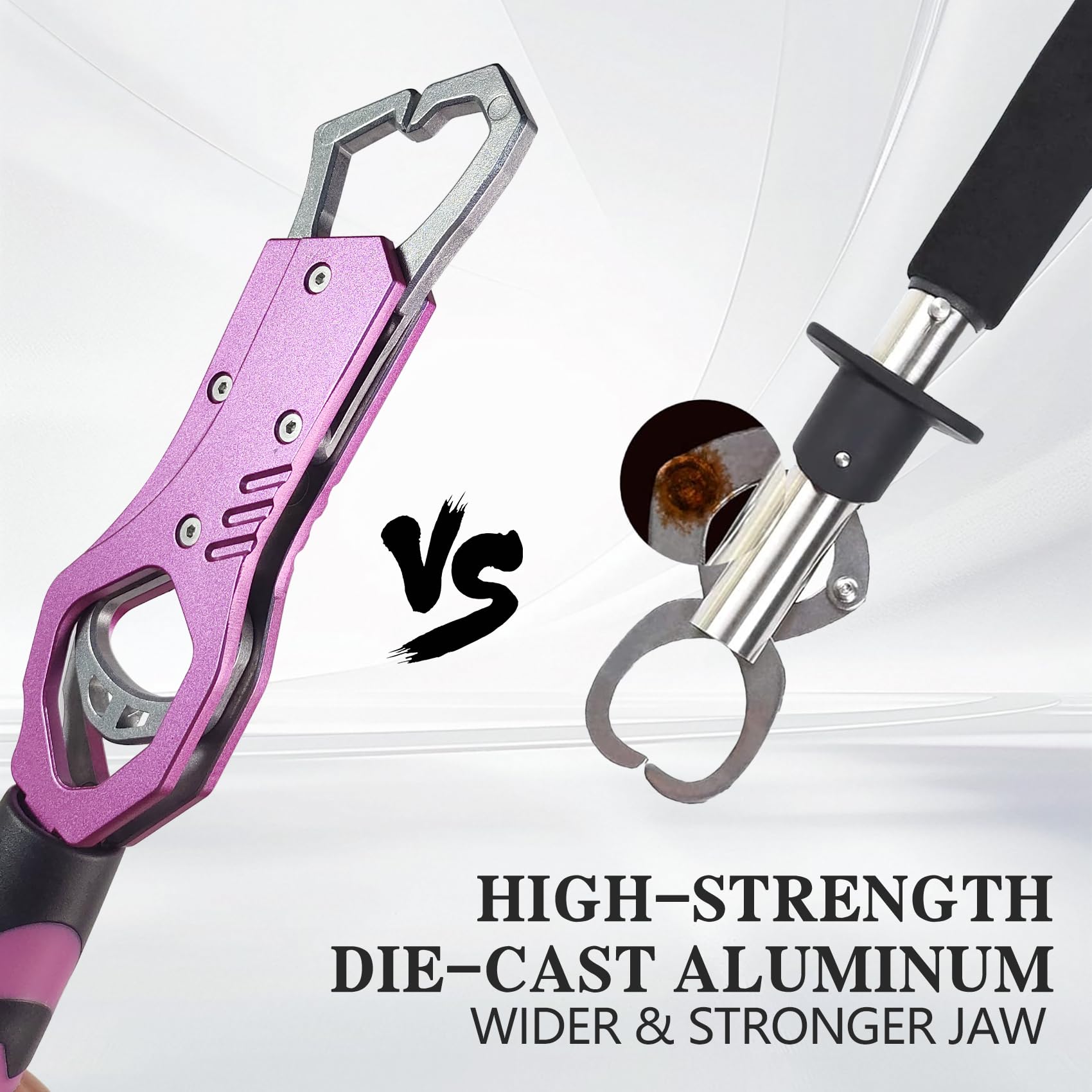 Thick widened jaw head for maximum strength and heavier catches