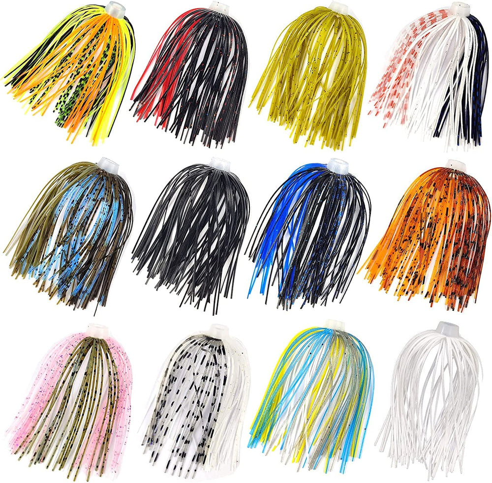 Close-up of 44-49 colorful strands with pearl flakes