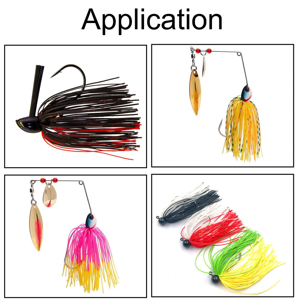 2.5-inch 8873 series silicone jig skirt with 88 strands