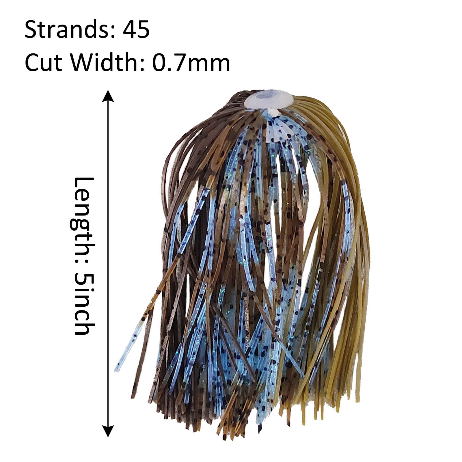 Different color-strand counts across skirts in product range