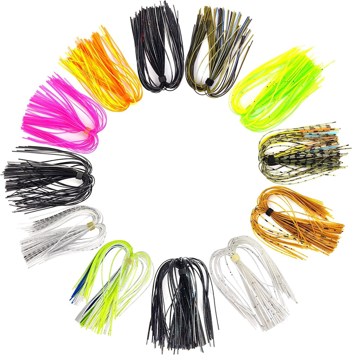 Eupheng silicone jig skirts set in 12 colors - angle view 1