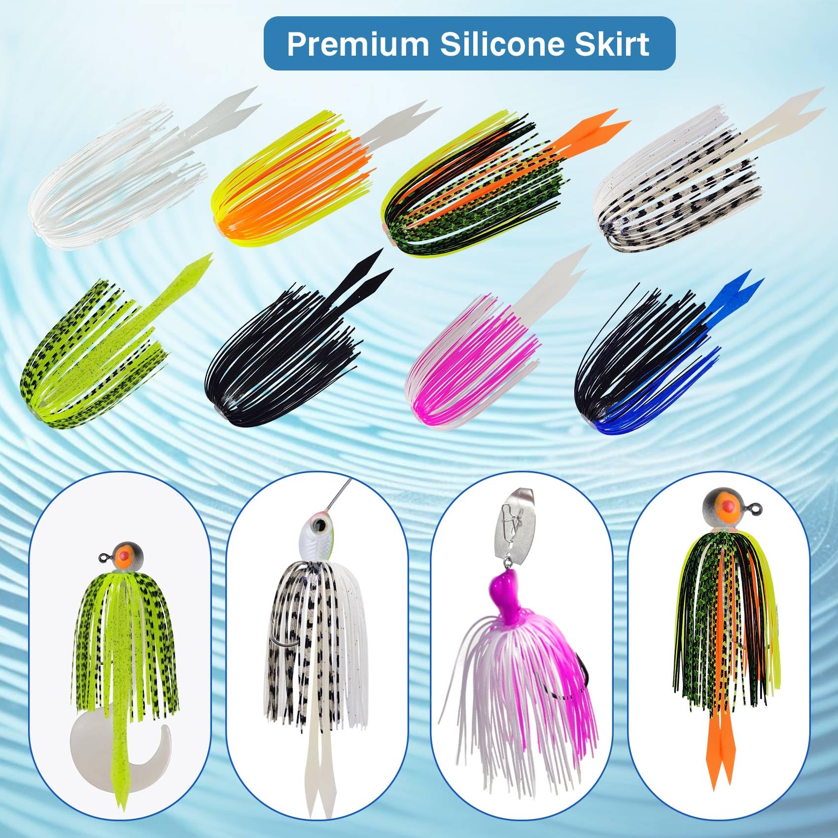 Replacement lure skirts for buzzbaits and jigs – Eupheng