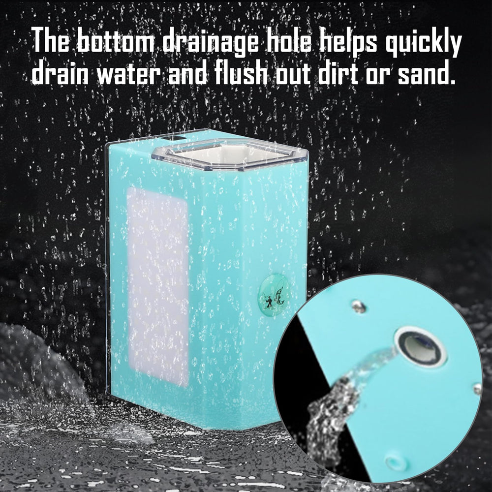 Durable ABS construction with water resistance and drainage hole