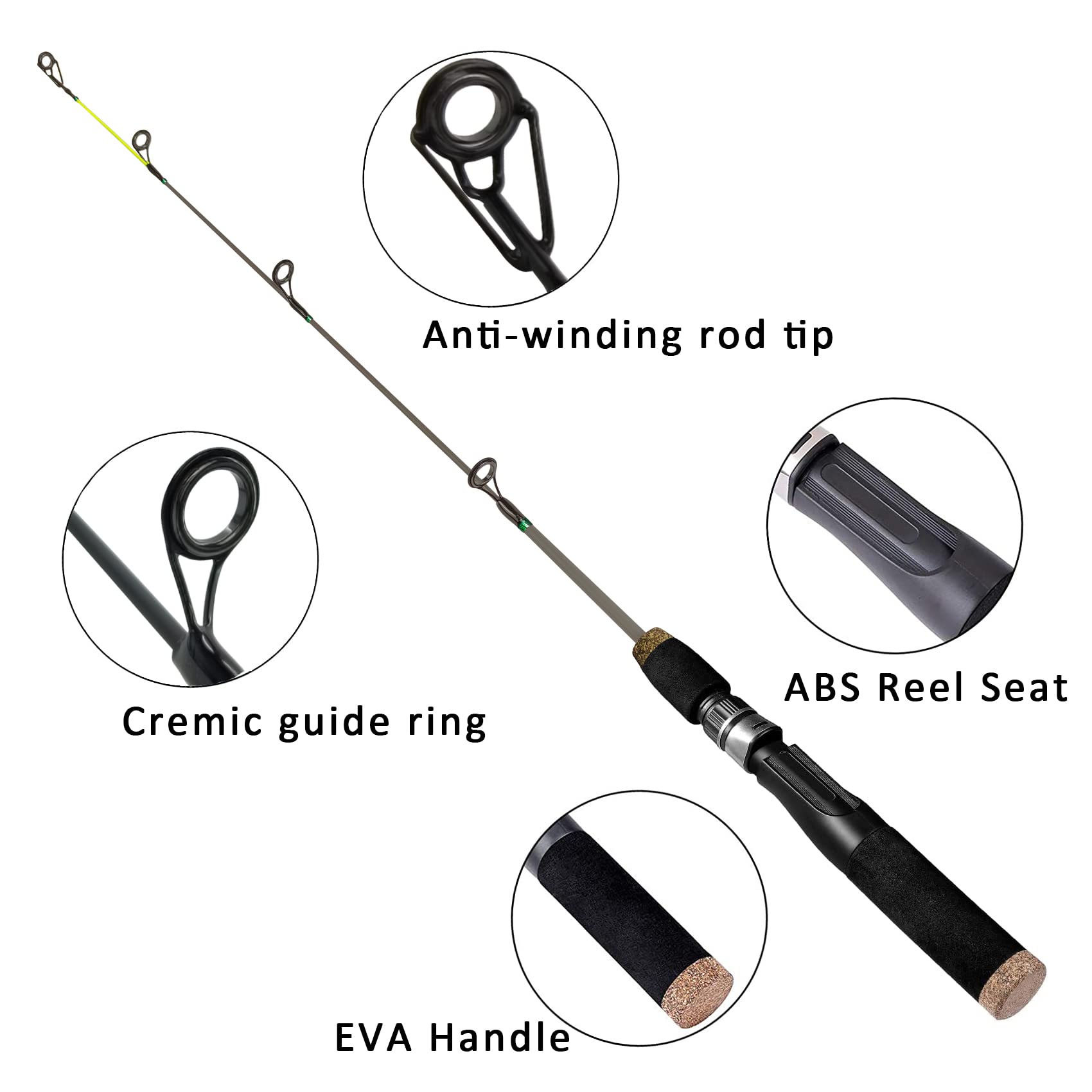 EUPHENG Aventik Aurora ice rod image features portable two-piece design for easy transport.