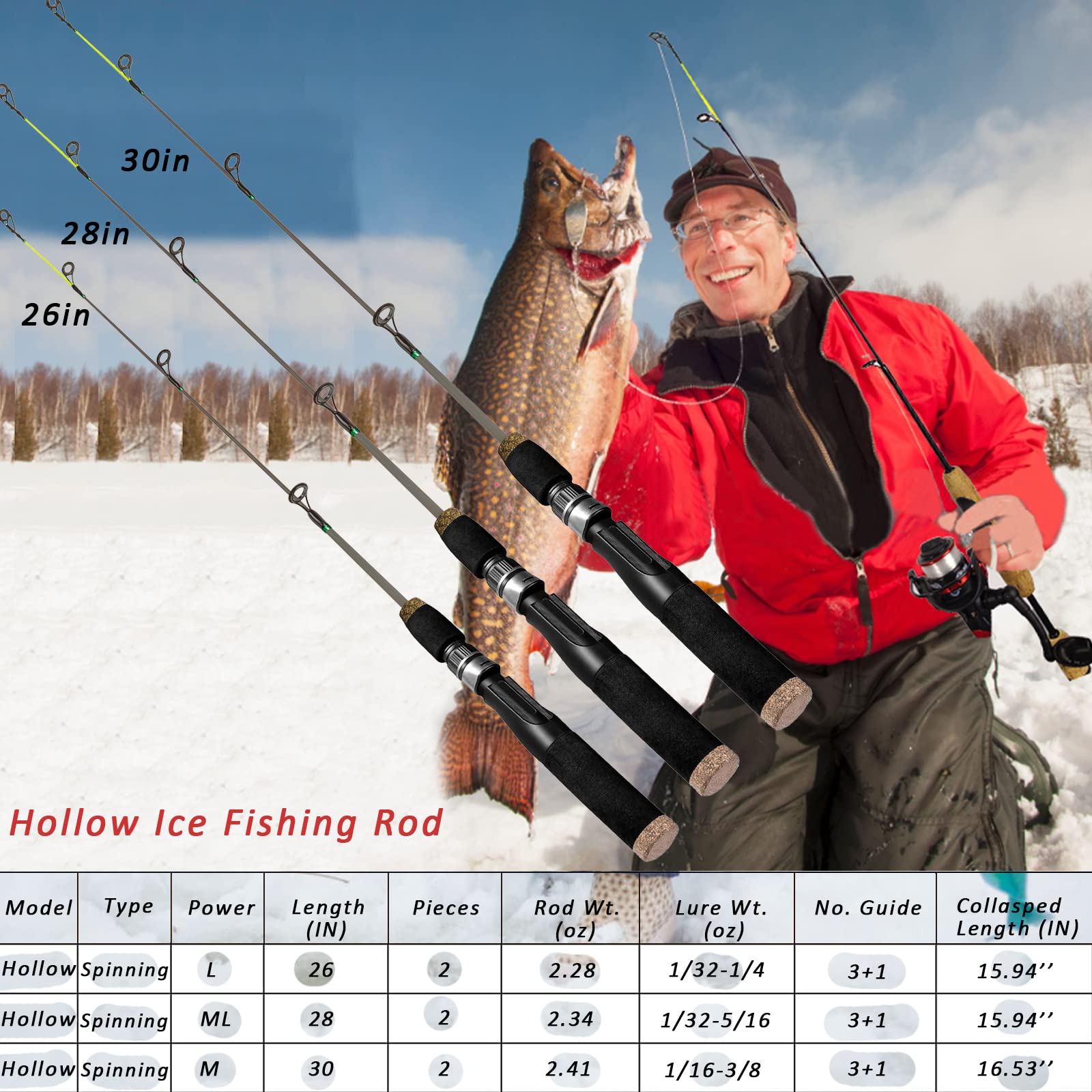 EUPHENG Aventik hollow ice rod guides-eyes image shows larger eyes reduce ice buildup.