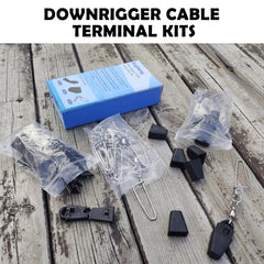 Terminator attached to downrigger cable demonstrating quick setup