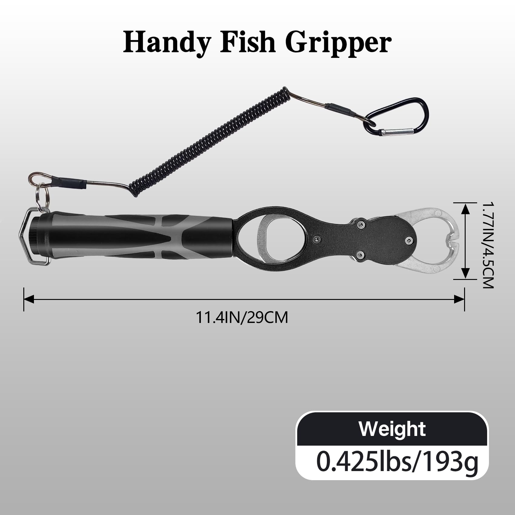 Ergonomic non-slip rubber handle of Eupheng fish gripper