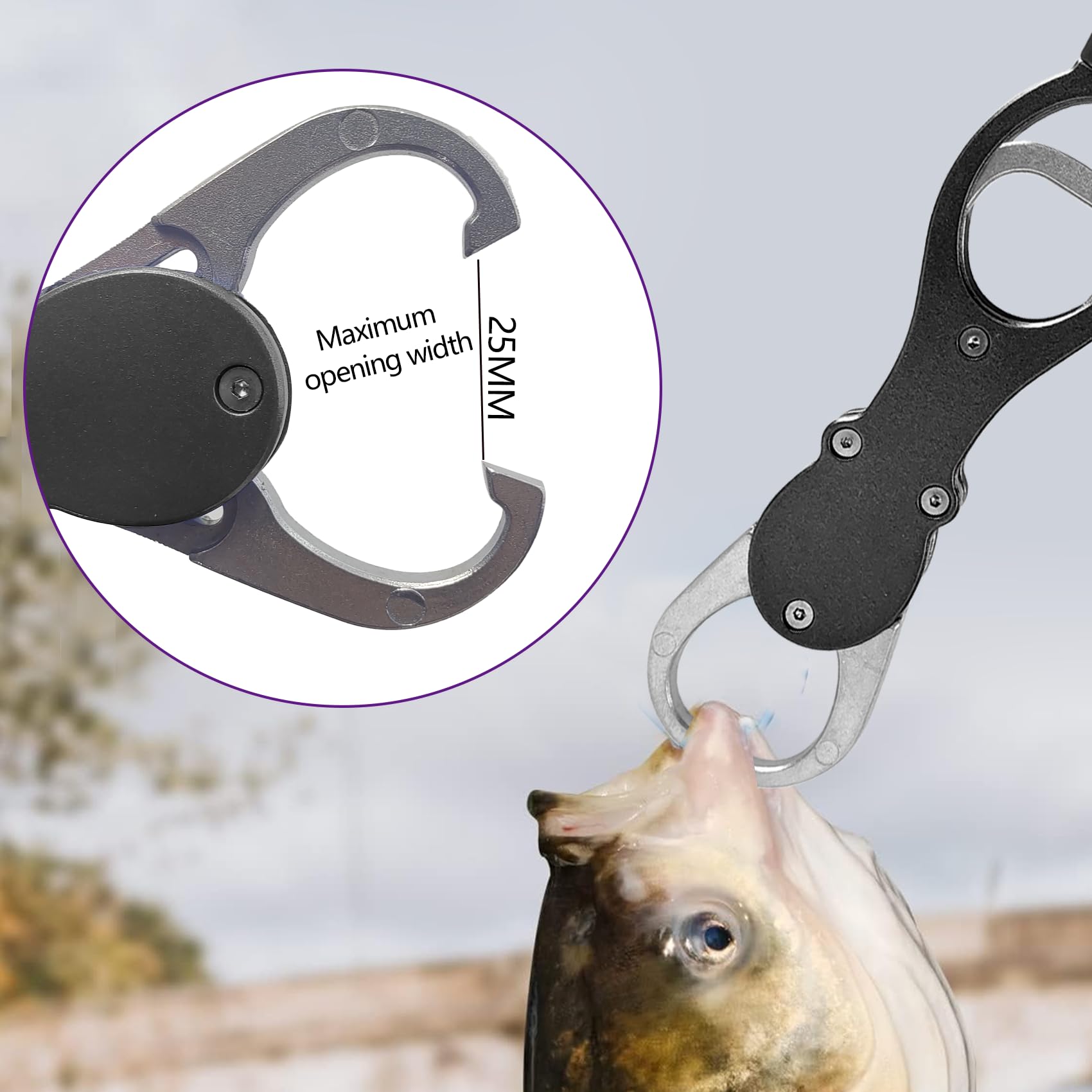 Detachable wrist lanyard attached to Eupheng fish gripper