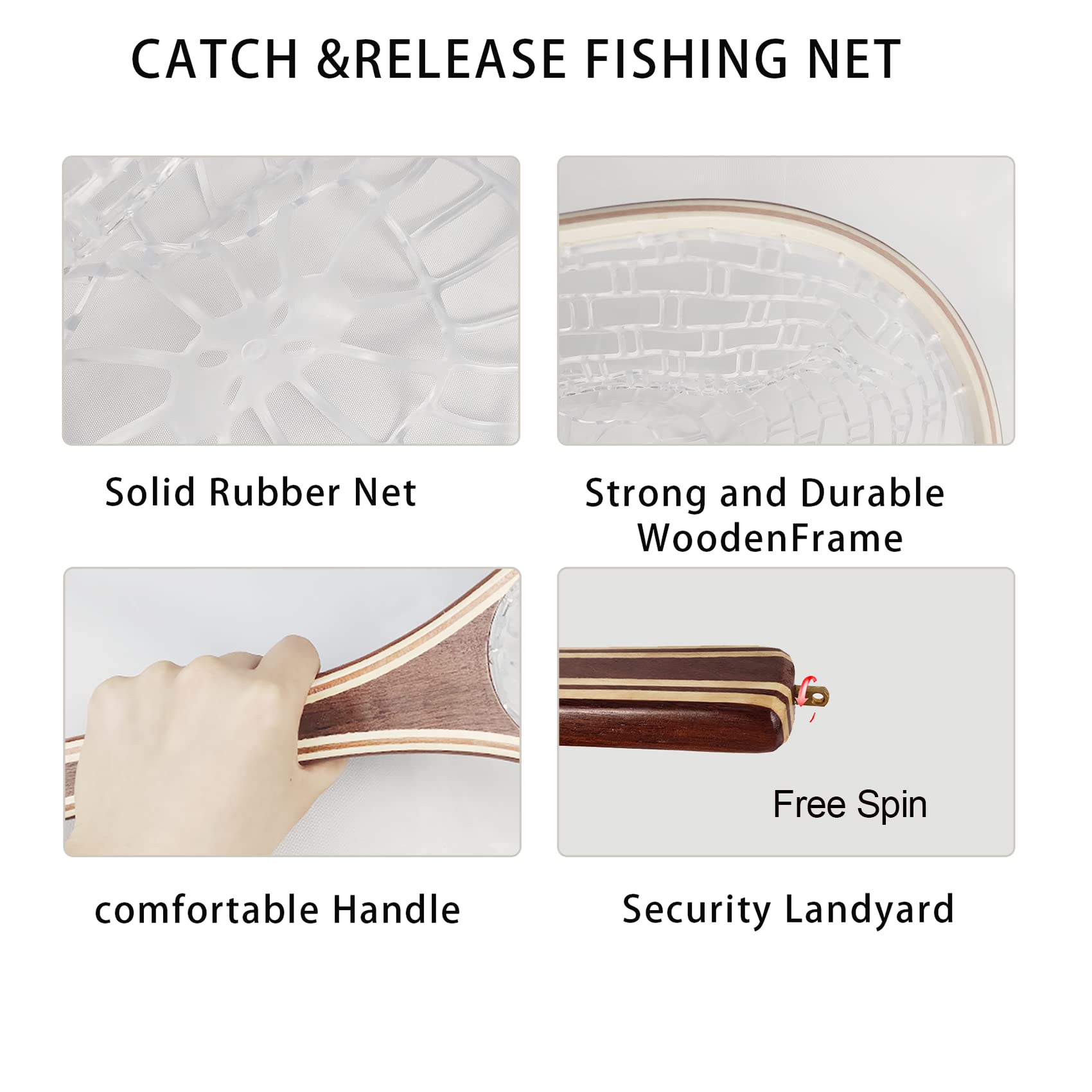 Wooden handle with smooth laminate grip