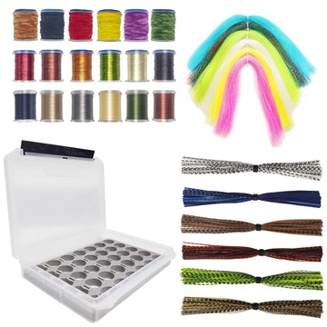 EUPHENG PrimeTie FiberBox with 35-compartment spool box for fly tying