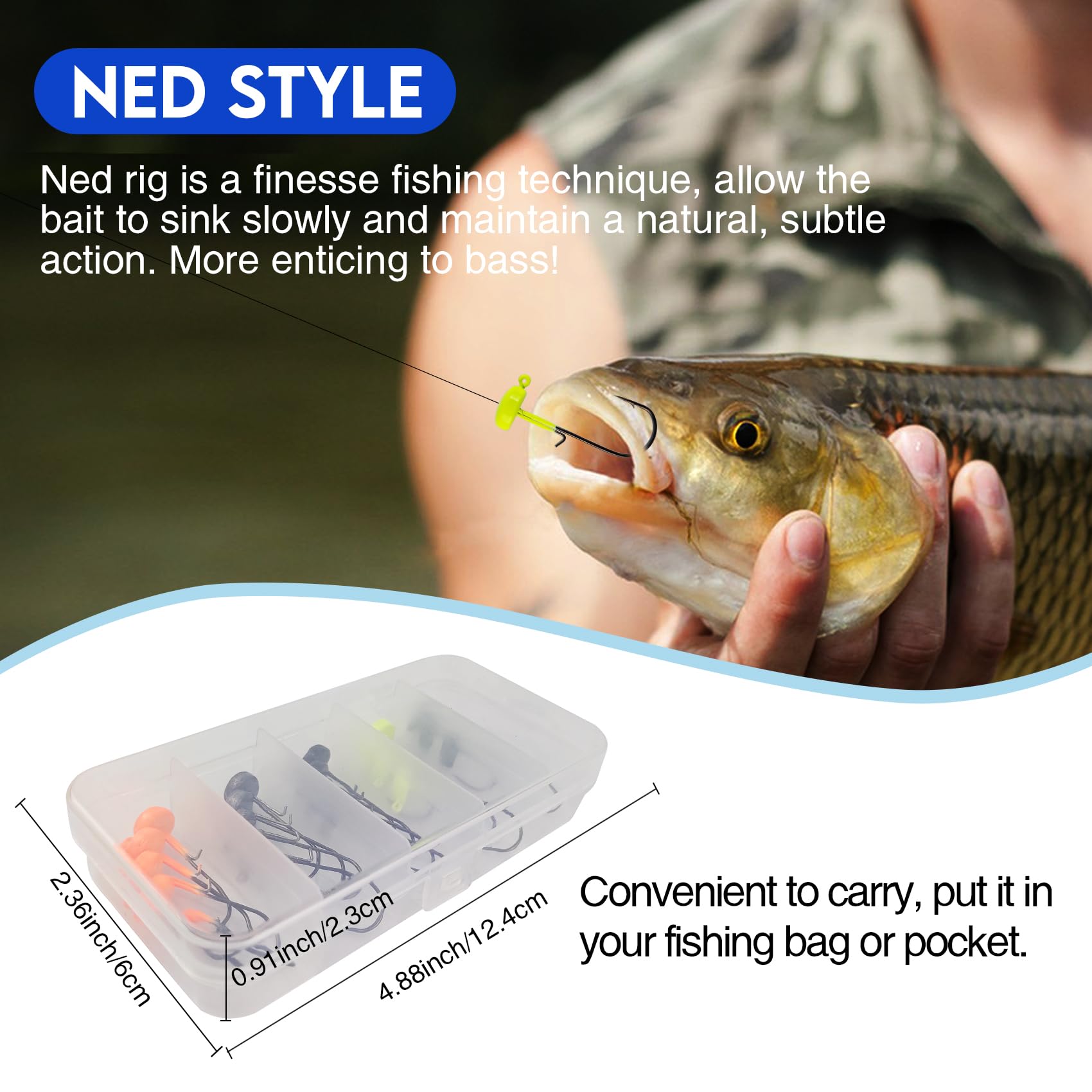 Versatile finesse jig heads for bass, crappie, and trout in freshwater and saltwater.