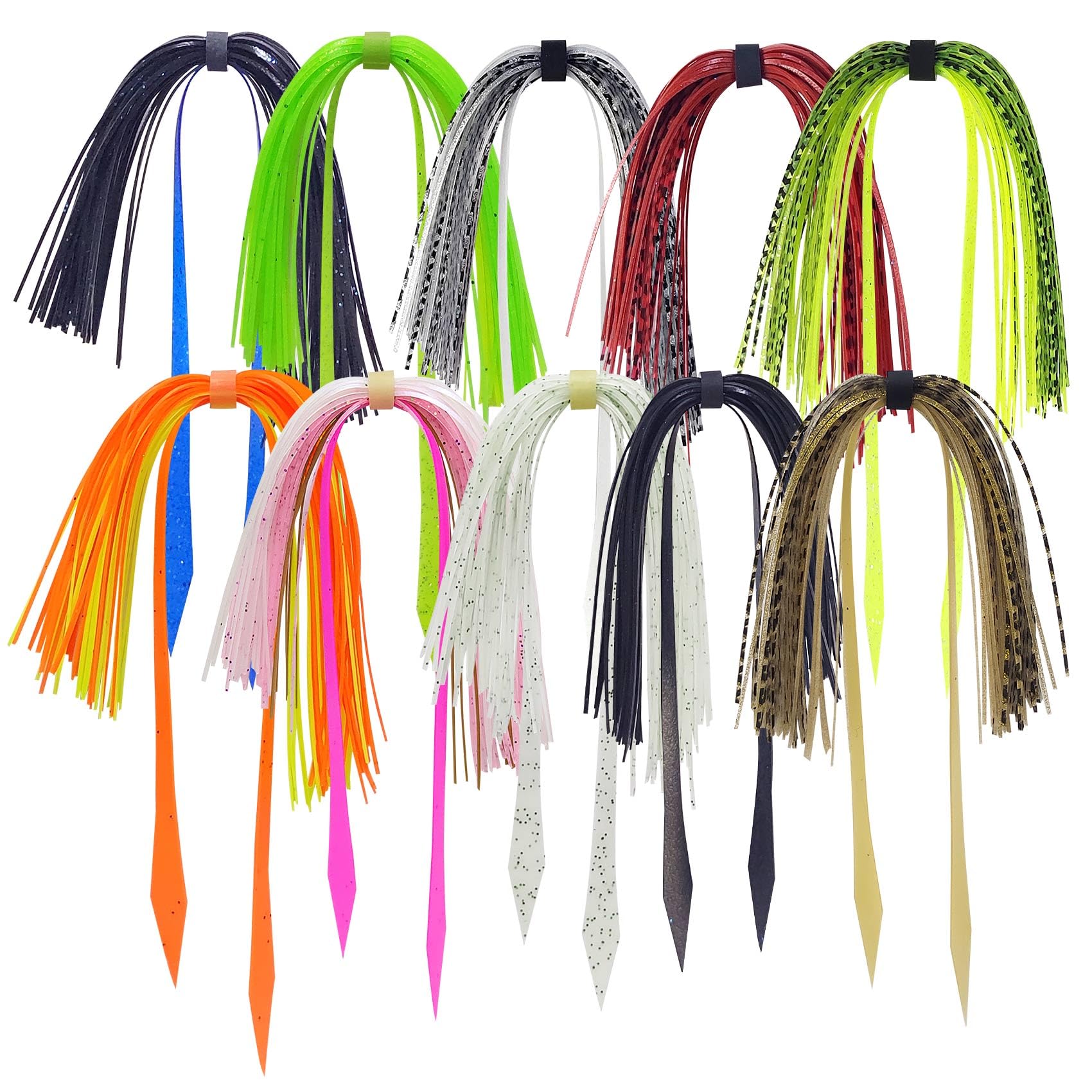 Eupheng 12-color silicone jig skirts for spinnerbaits and buzzbaits