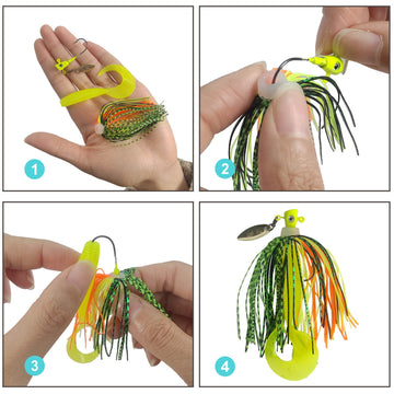Replacement jig skirts for spinnerbaits and buzzbaits with pearl accents