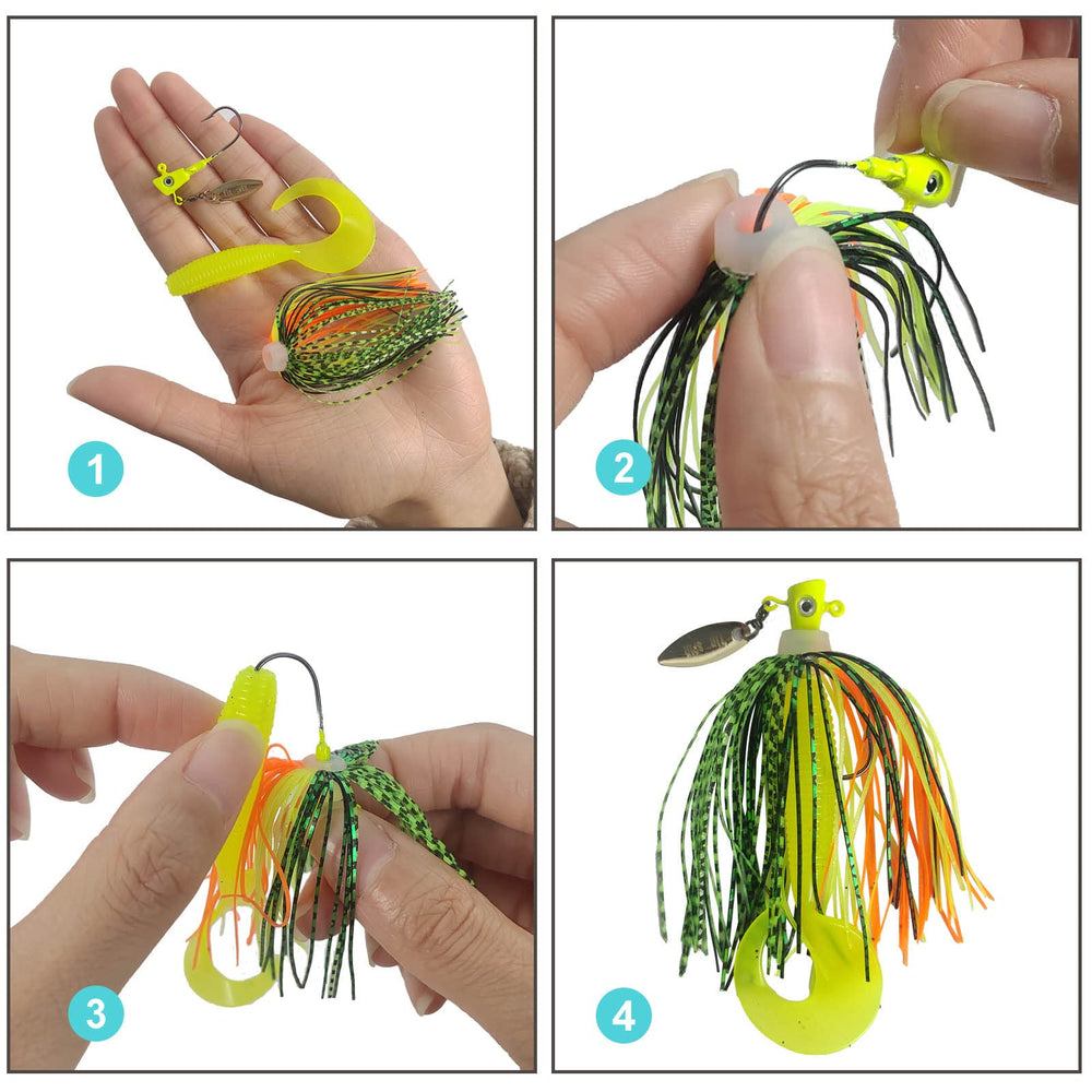 Replacement jig skirts for spinnerbaits and buzzbaits with pearl accents