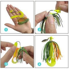 Replacement jig skirts for spinnerbaits and buzzbaits with pearl accents