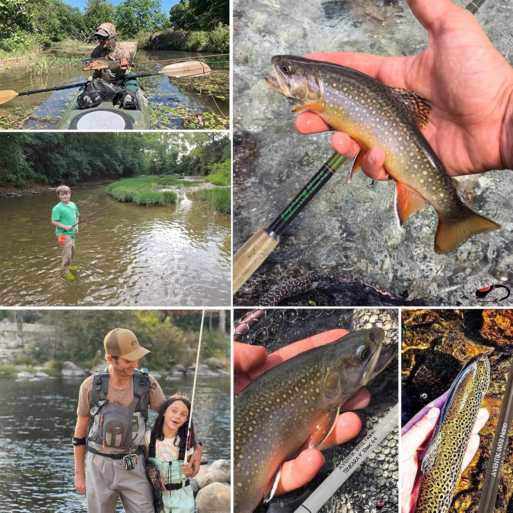 Eupheng Tenkara rod extended to 12ft for maximum reach in open water.