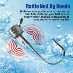 Eupheng Tube Jig Head 3/8oz ready for bass fishing