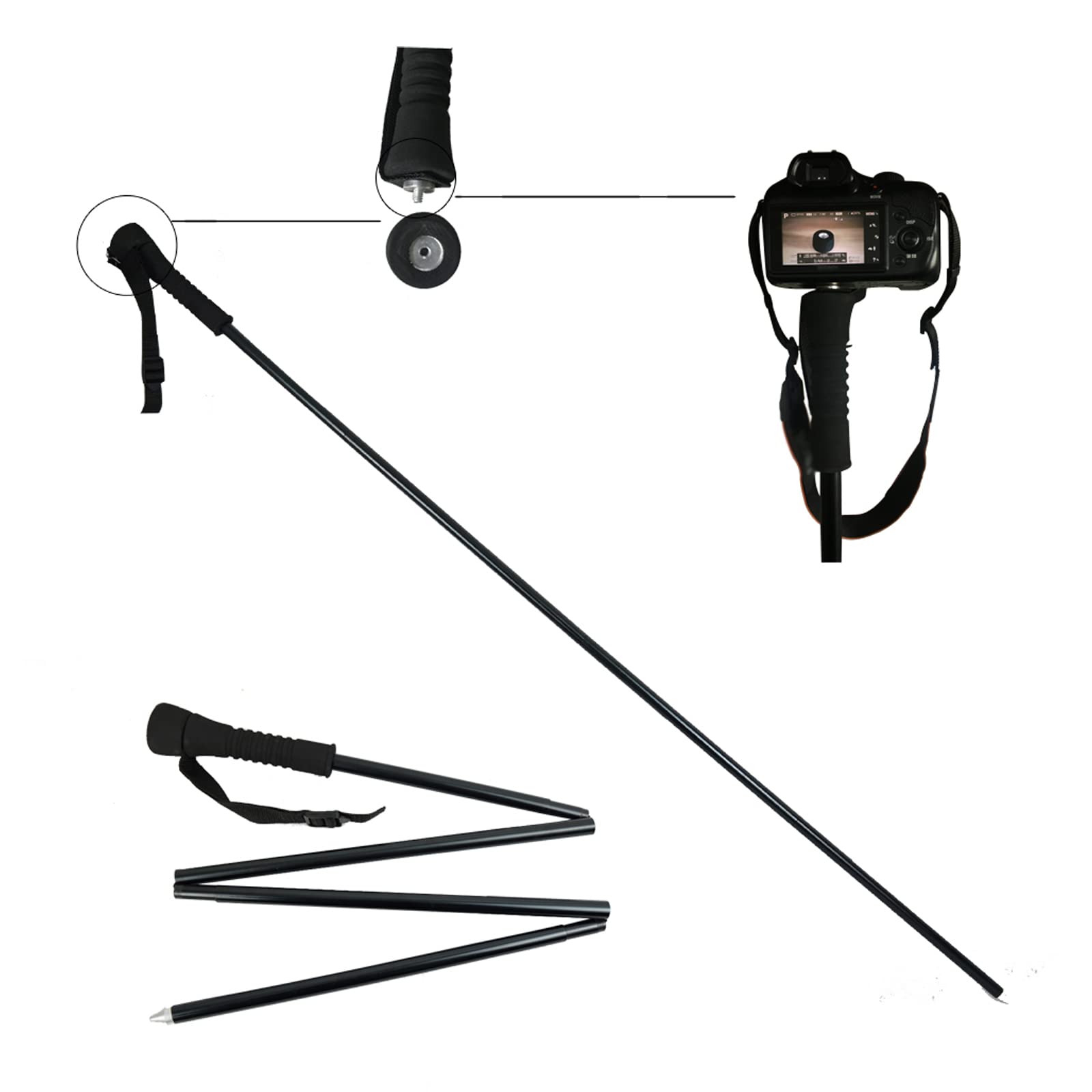 EUPHENG EVA grip with camera seat enables hands-free shooting.