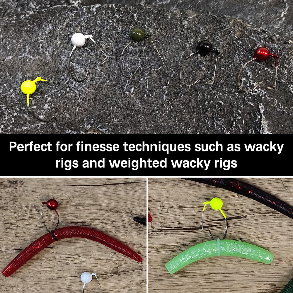 Durable forged high-carbon steel jig heads with black nickel finish
