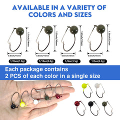 Eupheng weedless wacky jig heads 1/10 oz 10-pack