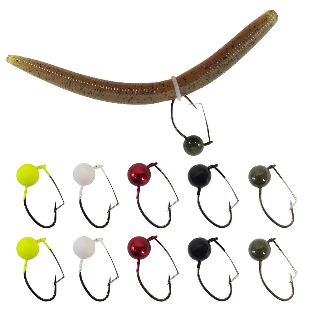 Eupheng weedless wacky jig heads 1/16 oz 10-pack
