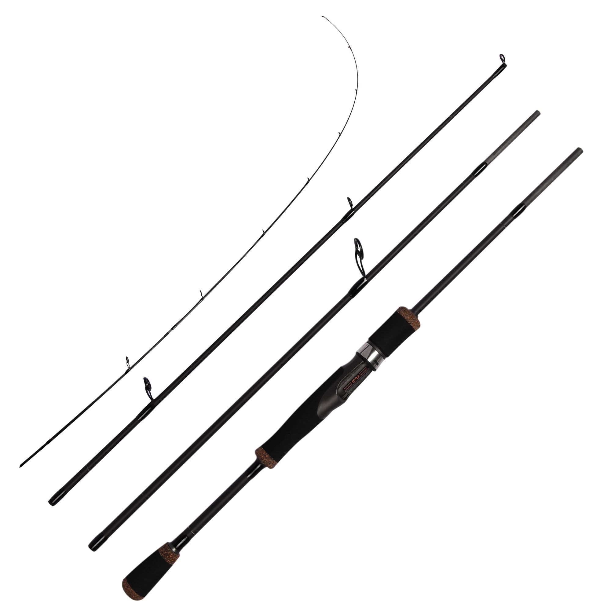 E EURASIAN SPORTS 30T carbon travel rod assembled for freshwater and saltwater versatility.