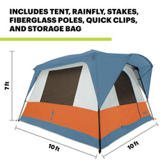 Eureka Copper Canyon LX durable frame supports quick one-person setup.