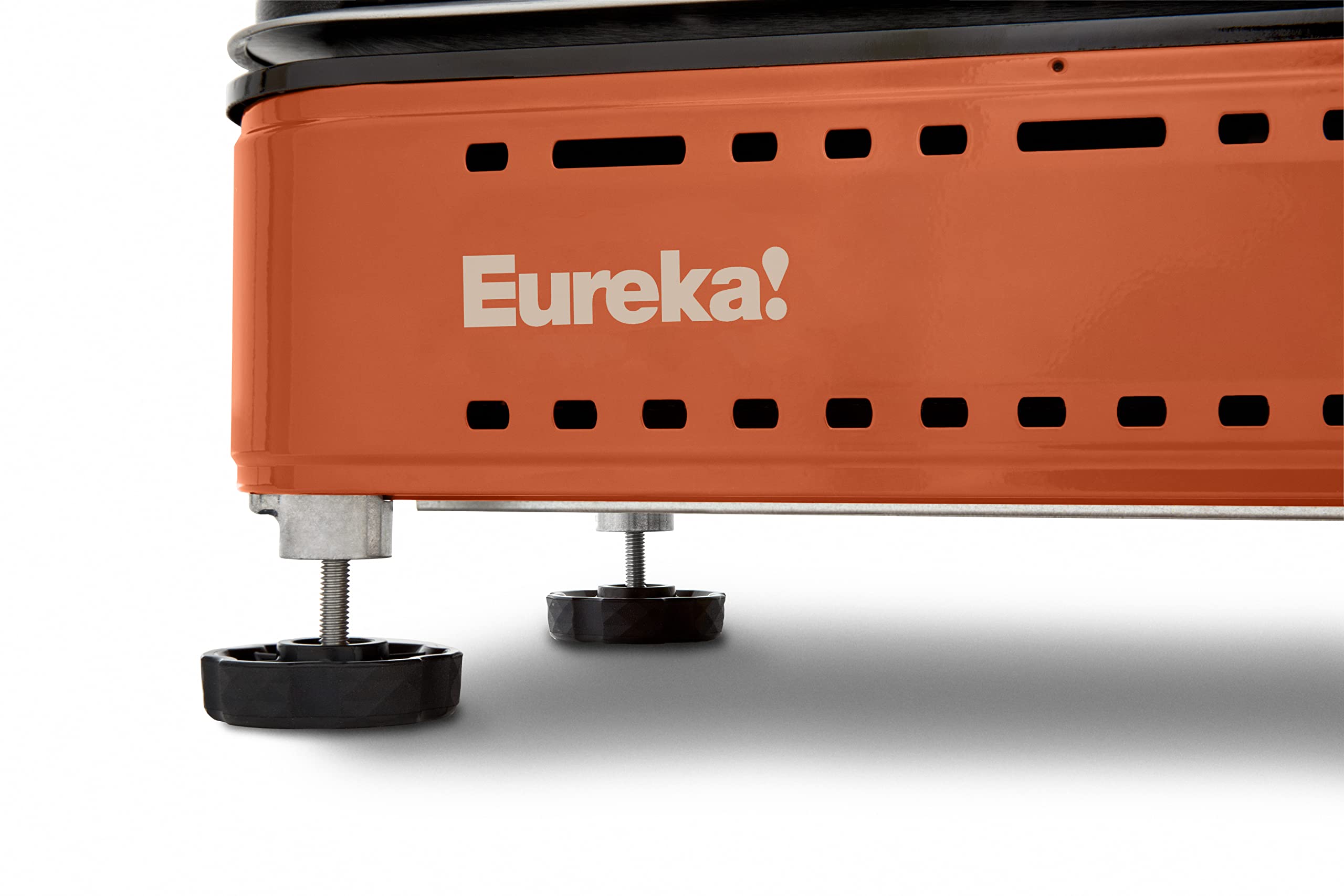 Eureka SPRK adjustable feet keep grill level on uneven surfaces