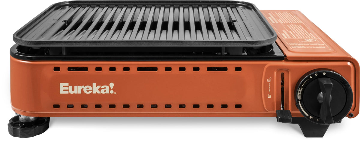 Eureka SPRK grill top view shows compact design for easy transport
