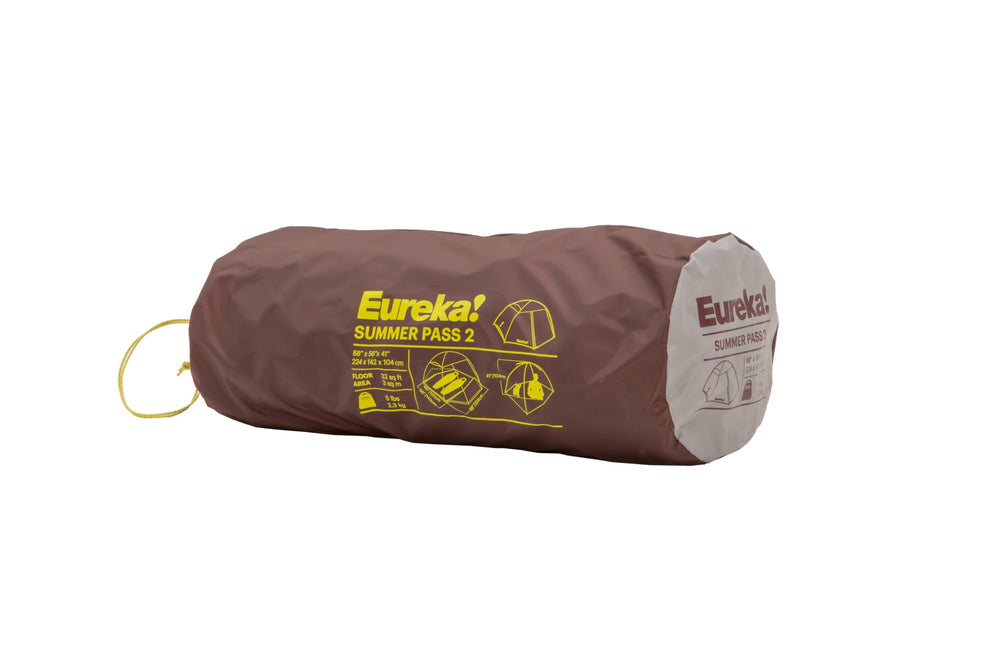 Eureka Summer Pass packed size reflects compact carry for backpackers.