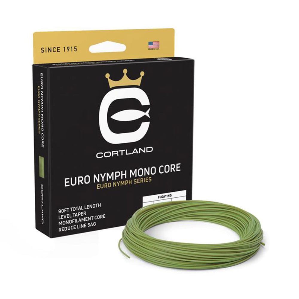 Euro Nymph Mono Core Fly Line Level .022 in Gecko Green, 90ft