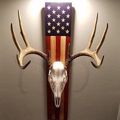 European Trophy Mount Plaque wooden deer hanger base enhances wall decor