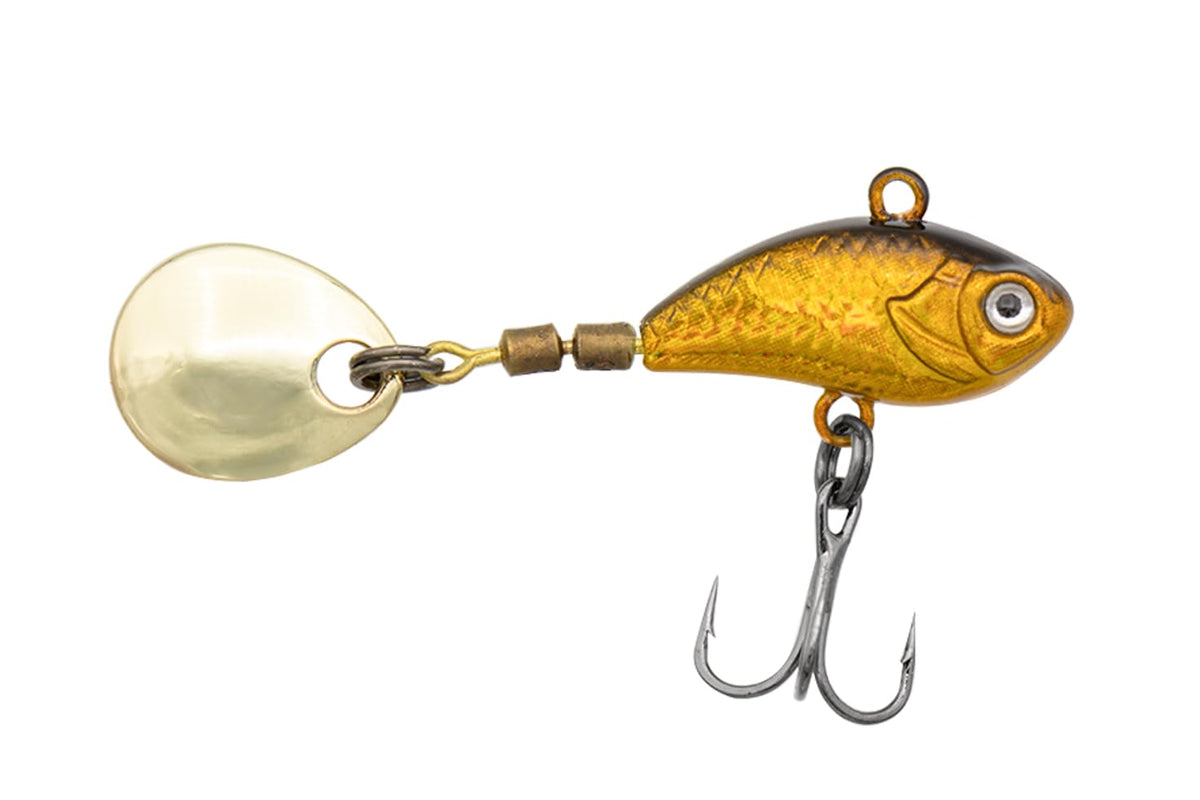 Eurotackle I-Shimmer Micro Tail Spin Goldy for ultralight fishing and ice fishing