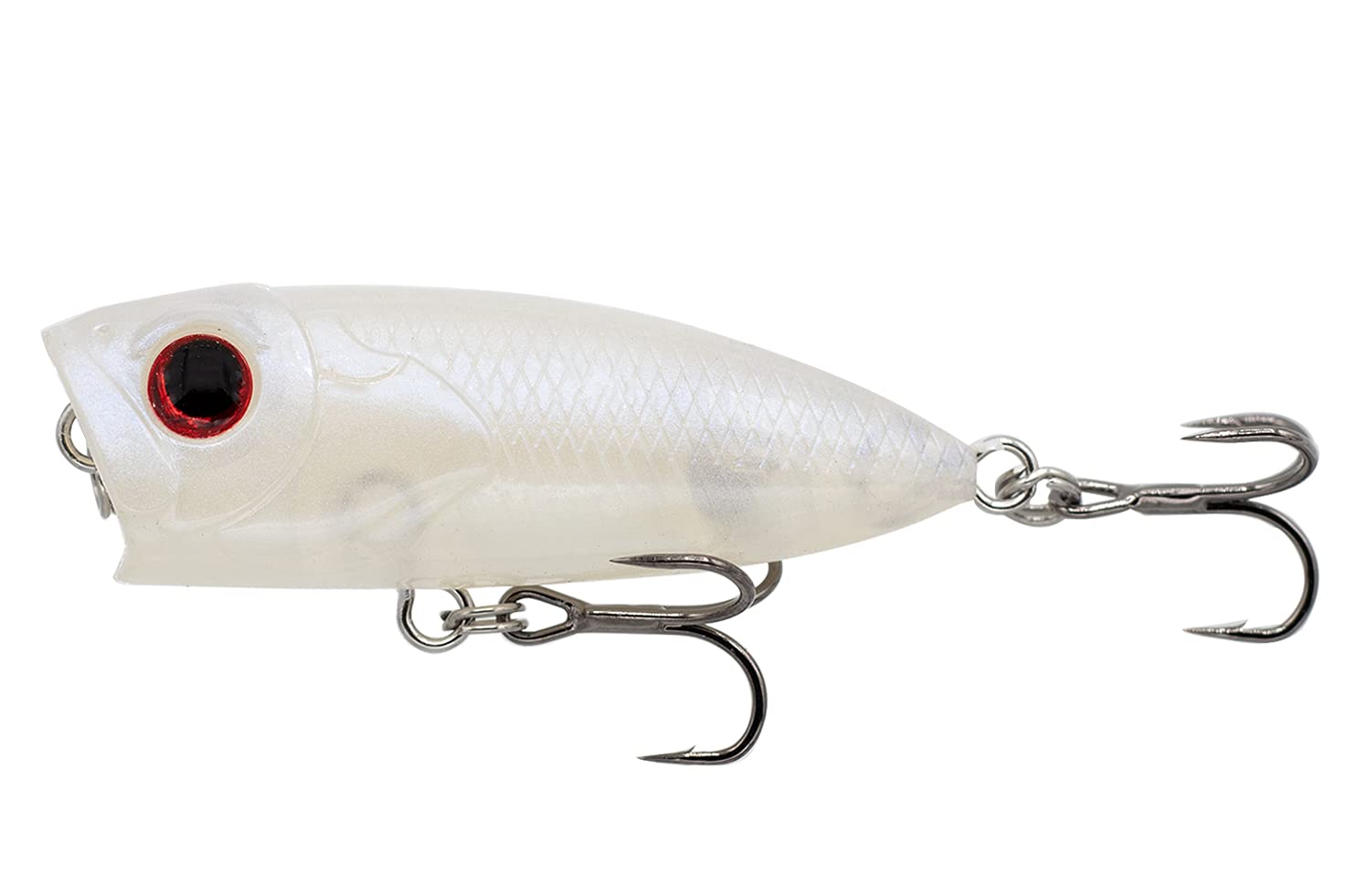 Eurotackle Z-Popper 1.75 Albino lure, topwater action, and lifelike patterns