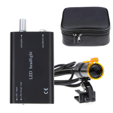 EustomA 5W headlamp clip attaches to loupe for hands-free illumination.