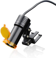 Circular beam from EustomA headlamp delivers a precise spotlight on details.