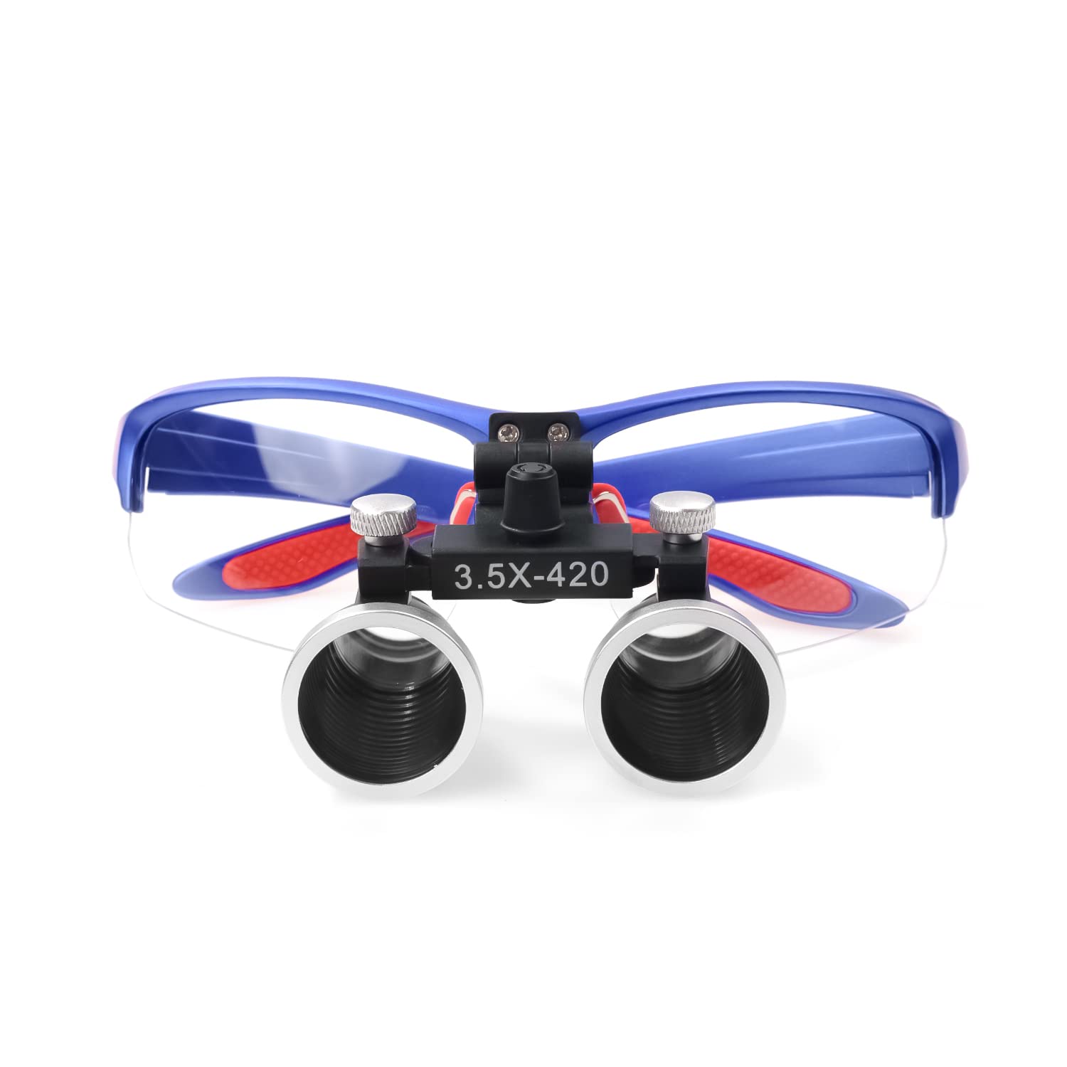 EustomA blue DY-409 headlight clip-on on loupes delivers hands-free bright illumination.