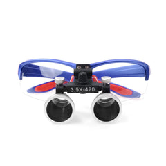 EustomA blue DY-409 headlight clip-on on loupes delivers hands-free bright illumination.