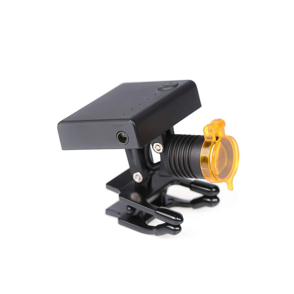 EustomA LED headlamp clip-on glasses attachment for hands-free precision lighting.