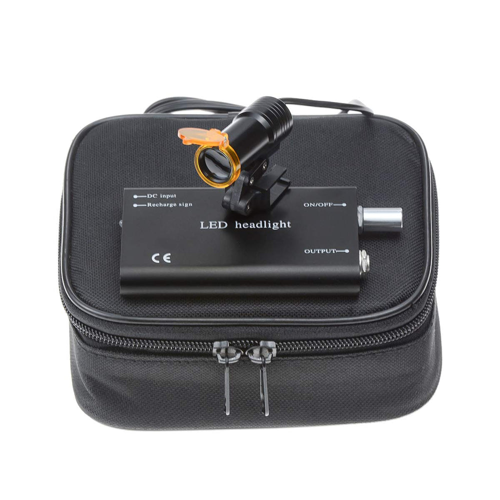 Clip attachment secures the headlamp to most loupe models.