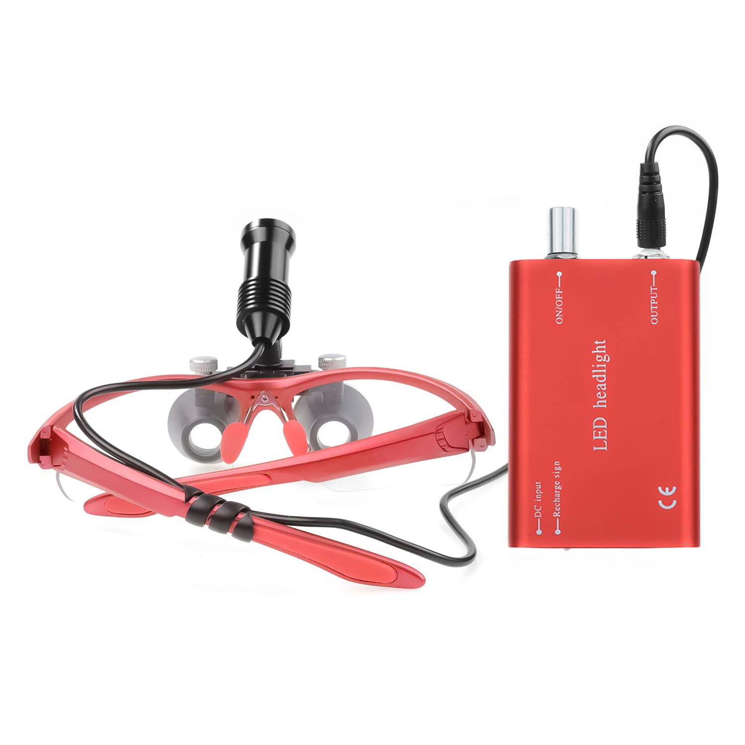 Rechargeable Li-ion battery powering the EustomA headlight