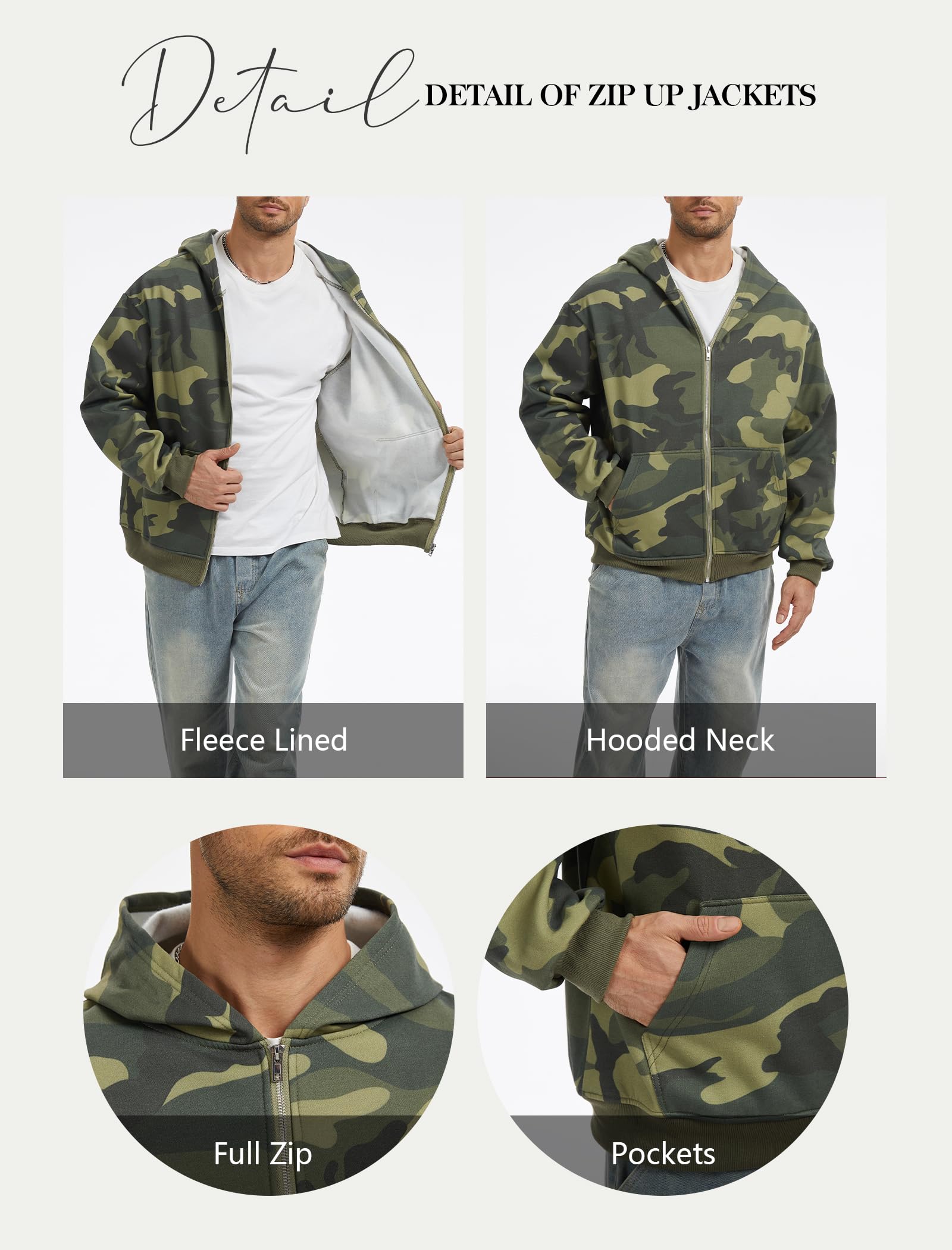 Eutten camo hoodie back view showcases versatile everyday wear.